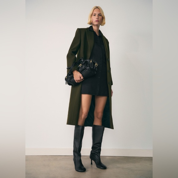 Mango Black short shirt dress NWT - Picture 3 of 4